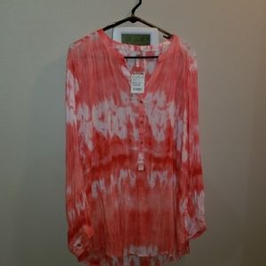 Long sleeve tie dye tunic